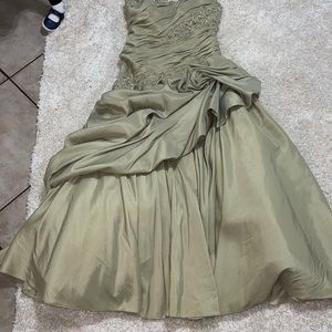 Custom Olive green ballgown/wedding dress